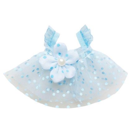 Blue tulle hamster dress small pet outfit for guinea pig hamster breathable mesh clothing
