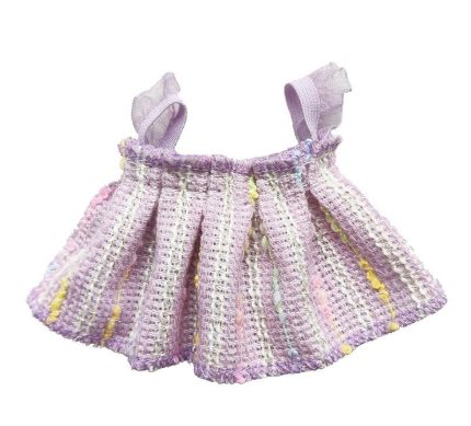 Purple striped hamster dress small pet outfit for guinea pig hamster soft breathable clothing
