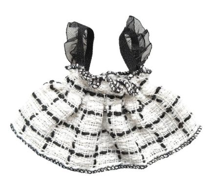 Black white plaid hamster dress small pet skirt outfit for guinea pig hamster